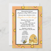 12x18 TWIN Honey Bumble Bee Baby Dusche Einladung (Vorderseite)