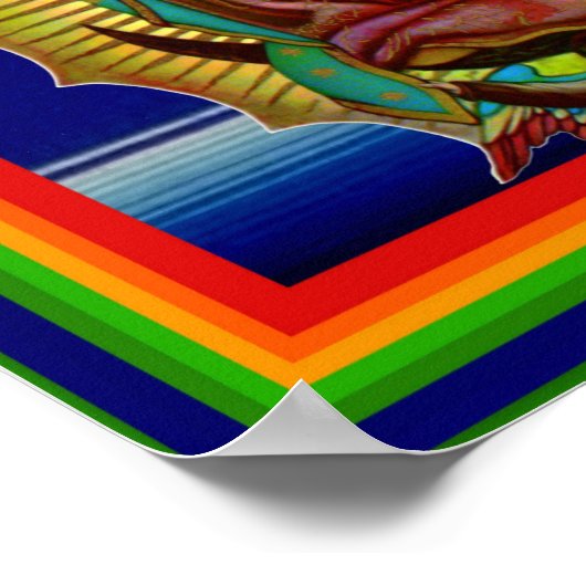 12x18 Unsere Dame von Guadalupe Zarape Tilma Poster (Ecke)