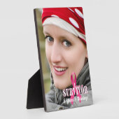 12x18 Vert Survivor Brustkrebs Bewusstsein Fotoplatte (Seite)