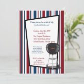 12x18 Vierte 4. Juli Party Barbecue Einladung (Stehend Vorderseite)