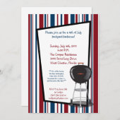 12x18 Vierte 4. Juli Party Barbecue Einladung (Vorne/Hinten)