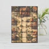 12x18 Village Paper Gridmap Einladung (Stehend Vorderseite)