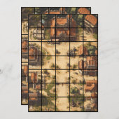 12x18 Village Paper Gridmap Einladung (Vorne/Hinten)