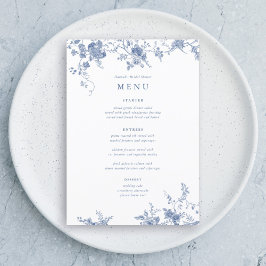 12x18" Vintage Blue Wedding Table Menu Cards Menükarte