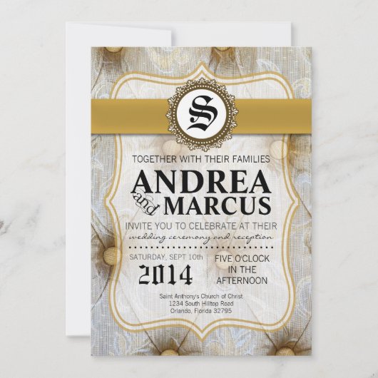 12x18 Vintage Einladung (Vorderseite)