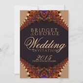 12x18 Vintage Spitze + Gold Satin Hochzeitseinladu Einladung (Vorderseite)