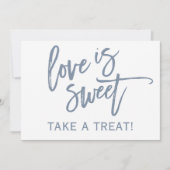 12x18 Wedding Candy Bar / Buffet | Dusty Blue Einladung (Vorderseite)