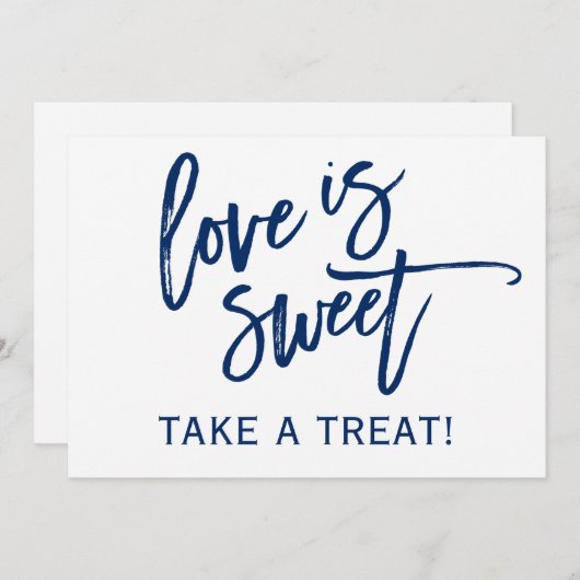 12x18 Wedding Candy Bar / Buffet | Navy Blue (Vorne/Hinten)