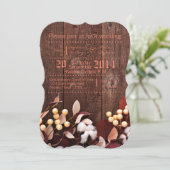 12x18 Wedding Einladung Baumwolle Zweigstelle auf (Stehend Vorderseite)