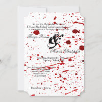 12x18 Wedding Einladung Blut Spritzer Vampire Goth