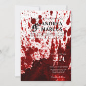 12x18 Wedding Einladung Blut Spritzer Vampire Goth (Vorderseite)