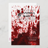 12x18 Wedding Einladung Blut Spritzer Vampire Goth (Vorne/Hinten)