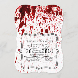 12x18 Wedding Einladung Blut Spritzer Vampire Goth