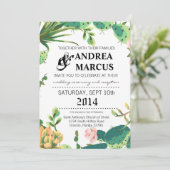 12x18 Wedding Einladung Bohemisch Cactus succulent (Stehend Vorderseite)