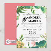 12x18 Wedding Einladung Bohemisch Cactus succulent (Vorne/Hinten)