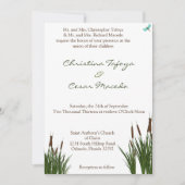 12x18 Wedding Einladung Cattail/Dragonfly in Farbe (Vorderseite)