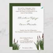 12x18 Wedding Einladung Cattail/Dragonfly in Farbe (Vorne/Hinten)