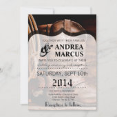 12x18 Wedding Einladung Cowboy Boots Barn Wood Rus (Vorderseite)