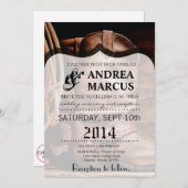 12x18 Wedding Einladung Cowboy Boots Barn Wood Rus (Vorne/Hinten)