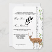 12x18 Wedding Einladung Deer Doe Buck Woodland Jag (Vorderseite)