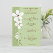 12x18 Wedding Einladung Dogwood Blume Frühjahr Flo (Stehend Vorderseite)