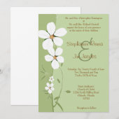 12x18 Wedding Einladung Dogwood Blume Frühjahr Flo (Vorne/Hinten)