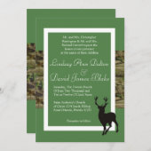12x18 Wedding Einladung Grünes Hirsch und Camoufla (Vorne/Hinten)