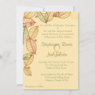 12x18 Wedding Einladung Herbst Herbstlaub