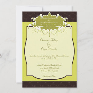 12x18 Wedding Einladung Licht/Olivenöle Grünen Kro
