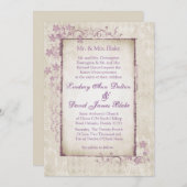 12x18 Wedding Einladung Lila Frühlingsflora (Vorne/Hinten)