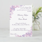12x18 Wedding Einladung Lila Hydrangea Floral (Stehend Vorderseite)
