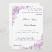 12x18 Wedding Einladung Lila Hydrangea Floral (Vorne/Hinten)