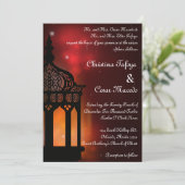 12x18 Wedding Einladung marokkanisch Laterne India (Stehend Vorderseite)