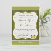 12x18 Wedding Einladung Martini Olive Green Stripe (Stehend Vorderseite)
