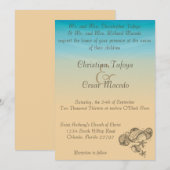 12x18 Wedding Einladung Ocean Beach Shore Seashell (Vorne/Hinten)