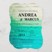 12x18 Wedding Einladung Ombre Blue Zuckerguss (Vorne/Hinten)