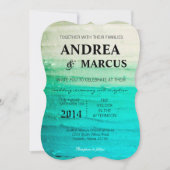 12x18 Wedding Einladung Ombre Blue Zuckerguss (Vorderseite)