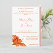 12x18 Wedding Einladung Orange Tiger Lilly w/Strip (Stehend Vorderseite)