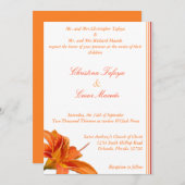 12x18 Wedding Einladung Orange Tiger Lilly w/Strip (Vorne/Hinten)