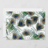 12x18 Wedding Einladung Peacock Feathers Blau/Grün (Rückseite)