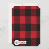 12x18 Wedding Einladung Red Buffalo Karierter Bär (Rückseite)
