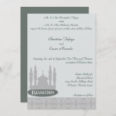 12x18 Wedding Einladung Soft Blue Islamic Ramadan (Vorne/Hinten)
