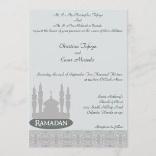 12x18 Wedding Einladung Soft Blue Islamic Ramadan