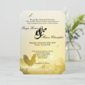 12x18 Wedding Einladung Sunny Morning Farm Land (Stehend Vorderseite)