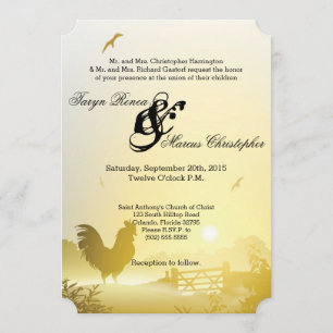 12x18 Wedding Einladung Sunny Morning Farm Land