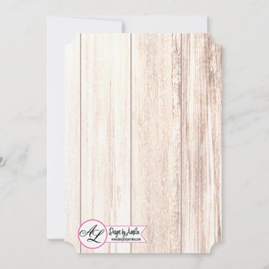 12x18 Wedding Invitation Boots Country Rustic West Einladung (Rückseite)