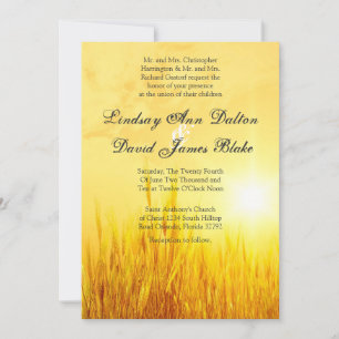 12x18 Wedding Invitation Country Hay Sunset Einladung