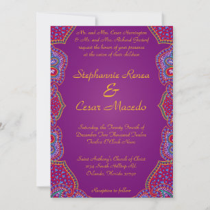 12x18 Wedding Invitation Lila Palace Indien Indien Einladung