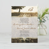 12x18 Wedding Invitation Tree & Sunset Hill Einladung (Stehend Vorderseite)