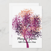 12x18 Wedding "" Lila Baum Moderne Einladung (Vorne/Hinten)
